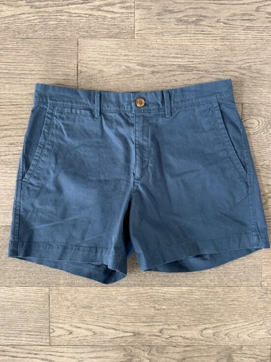 Pants - Mid-Rise Navy Chino Shorts